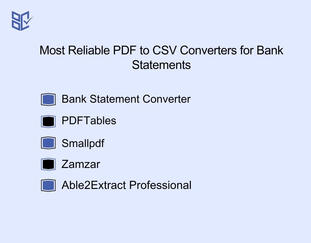Most Reliable PDF to CSV Converters for Bank Statements
